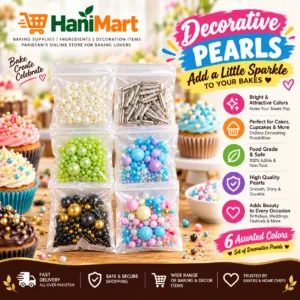 Decorative Pearls 6 Assorted Colors