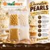 Decorative Pearls Gold White
