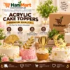 Gold Acrylic Cake Toppers – Assorted Designs