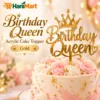 Birthday Queen Acrylic Cake Topper – Gold