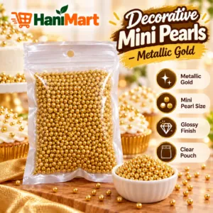 Decorative Mini Pearls – Metallic Gold - Hero