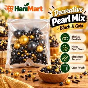 Decorative Pearl Mix – Black & Gold - Hero
