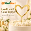 Gold Heart Cake Topper