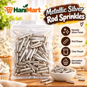 Metallic Silver Rod Sprinkles - Hero