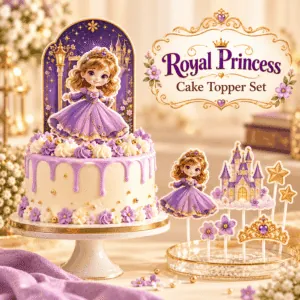 Royal Princess Cake Topper Set